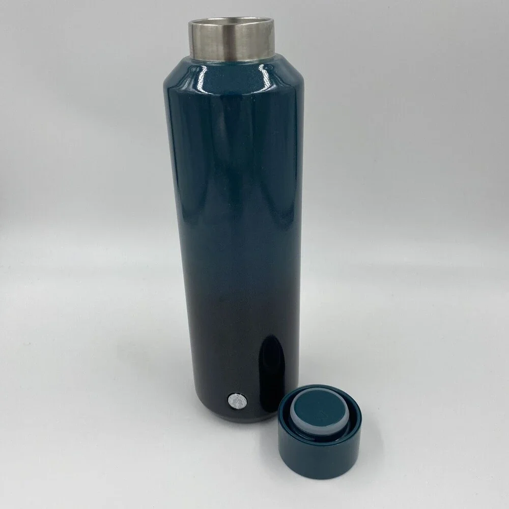 Starbucks Teal Black Vacuum Insulated‎ Water Bottle 20 Oz ombré